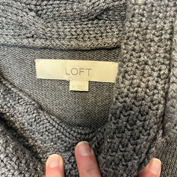 Loft Wool Blend Cowl Neck Sweater Sz S - Picture 4 of 6